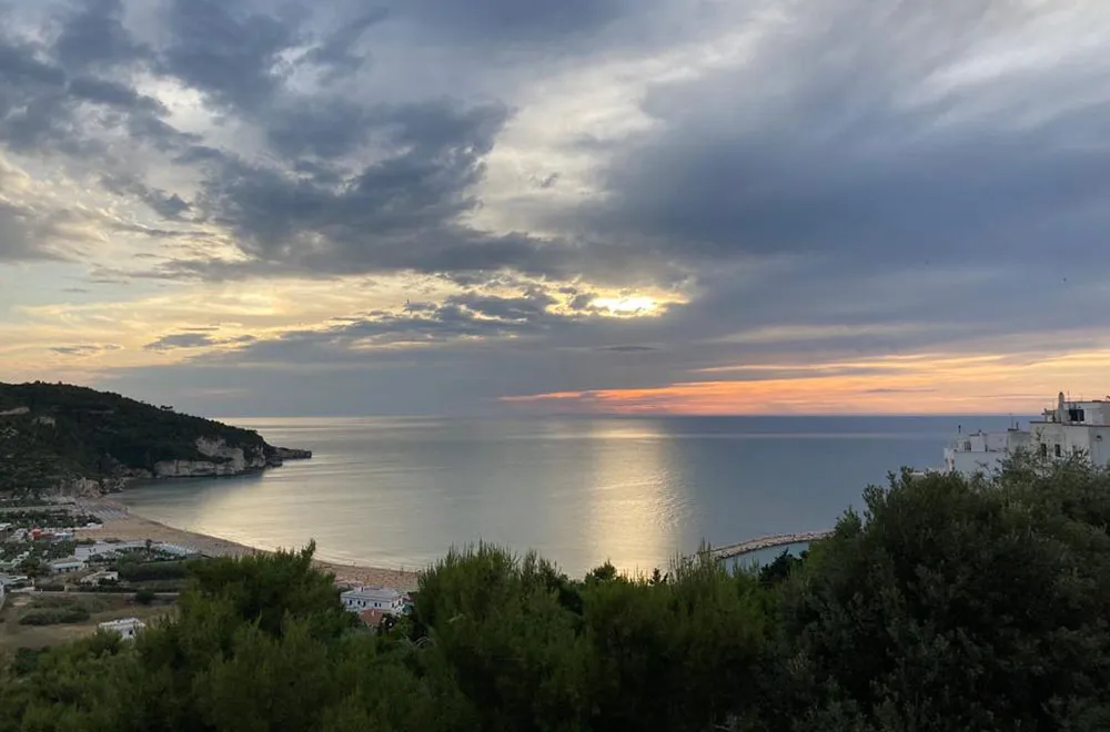 Uno spettacolare tramonto a Peschici